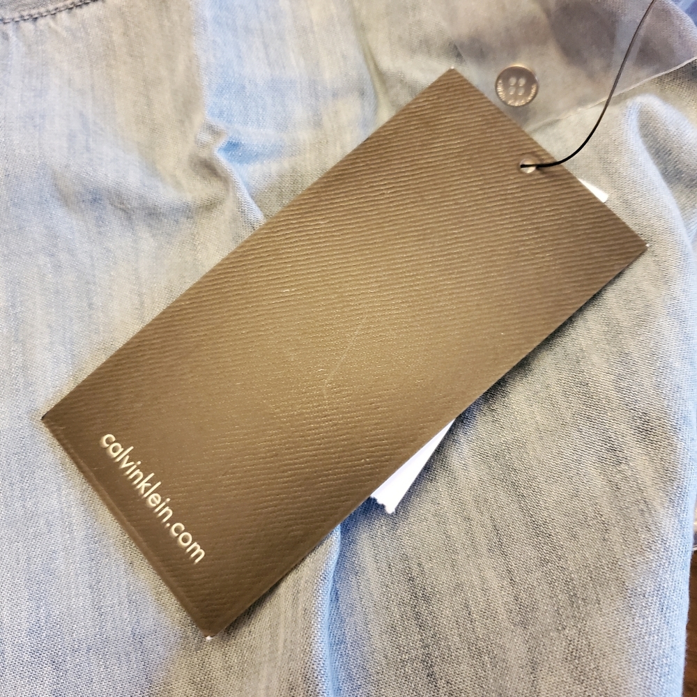 Calvin Klein Women's Denim Button Down - Picture 6 of 7